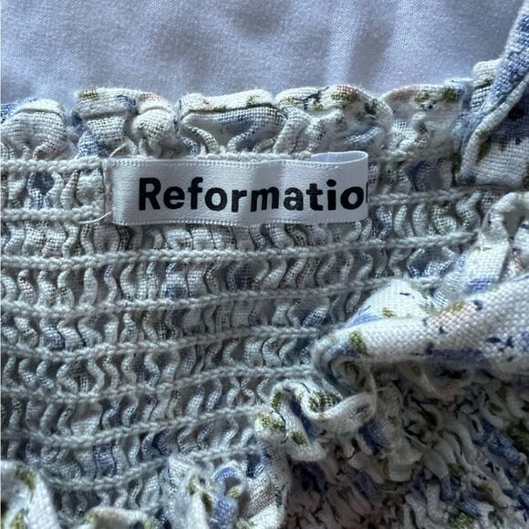 Reformation Kids Dawson Linen Dress Pixie Blue Size 8 EUC (runs small) - Picture 5 of 10